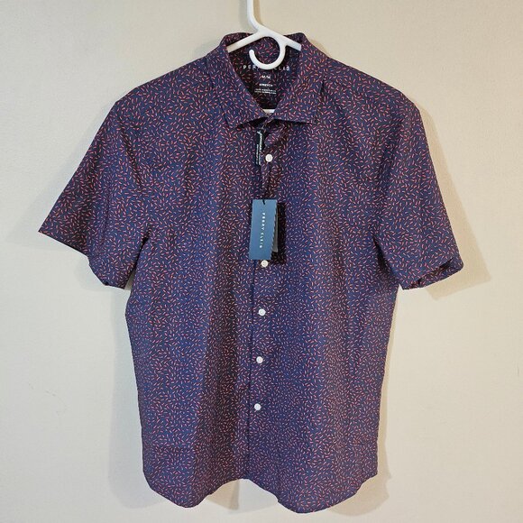 Perry Ellis Men's Slim Stretch Short Sleeve Shirt - Size M - Picture 1 of 8
